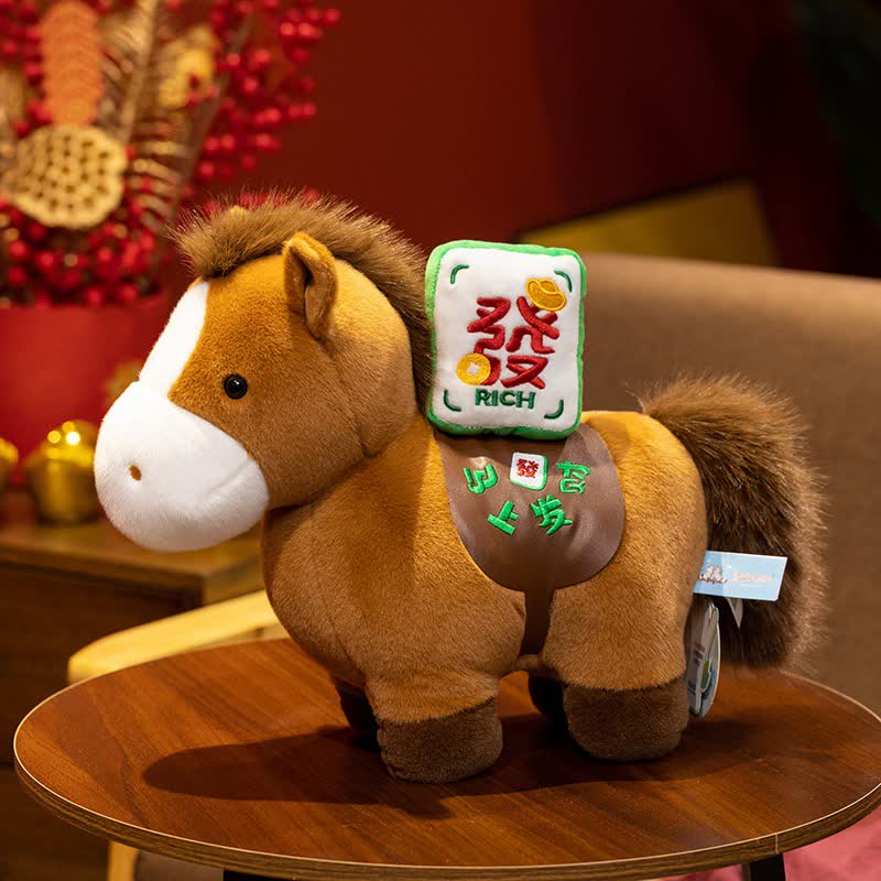 Ownkoti Chinese Zodiac Horse Plush Toy - Brown - 6"H - image 4