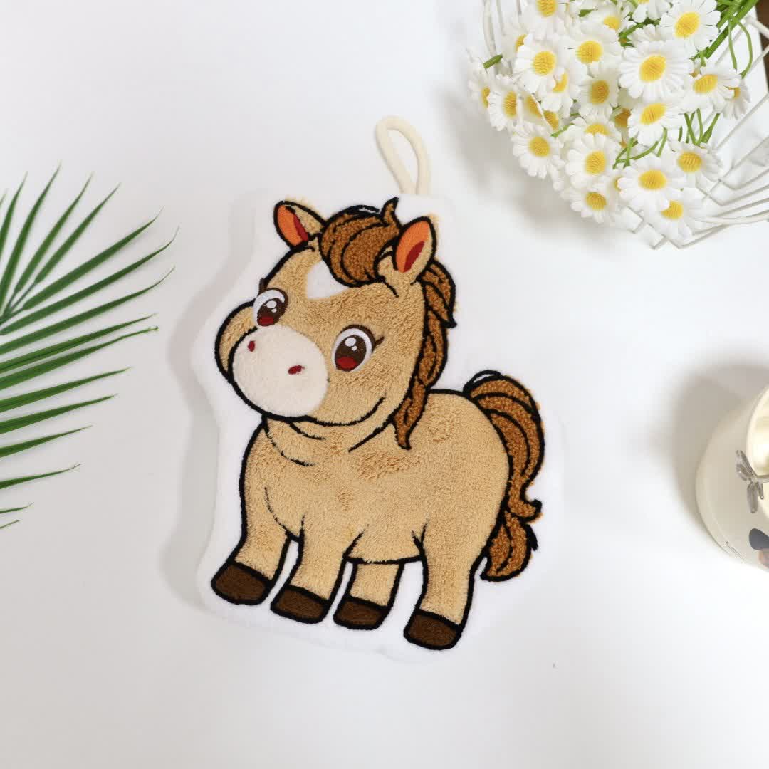 Ownkoti Cartoon Pony Hangable Bathroom Hand Towel - image 5