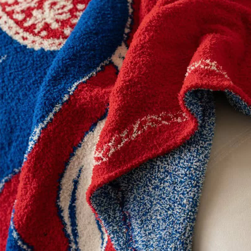 Ownkoti Festive Horse Motif Knit Throw Blanket - image 12