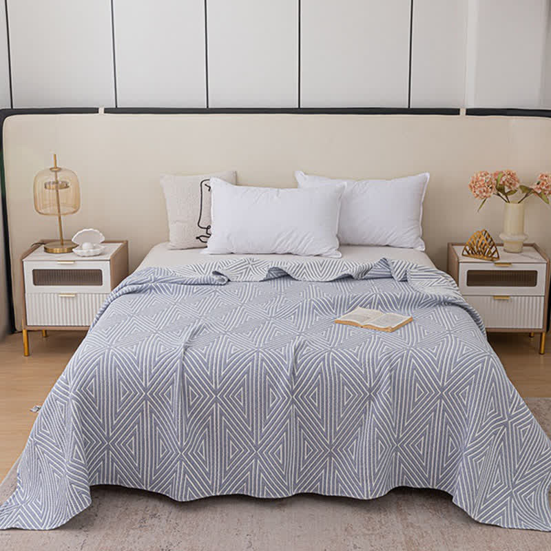 Ownkoti Triangle Pattern Reversible Cotton Gauze Quilt - image 9