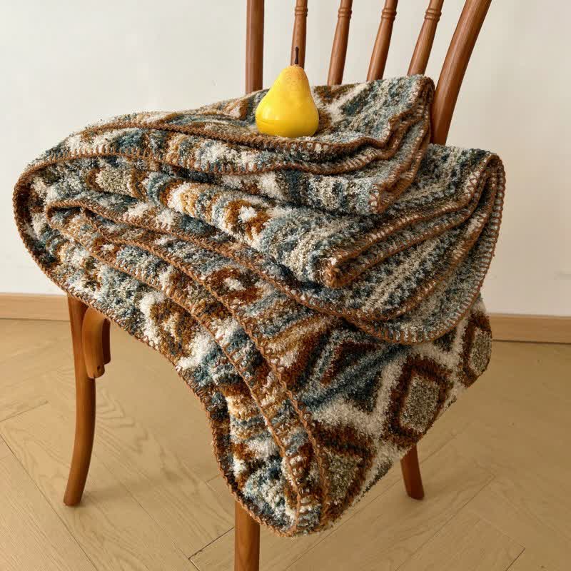 Ownkoti Bohemian Style Fluffy Throw Blanket - image 3