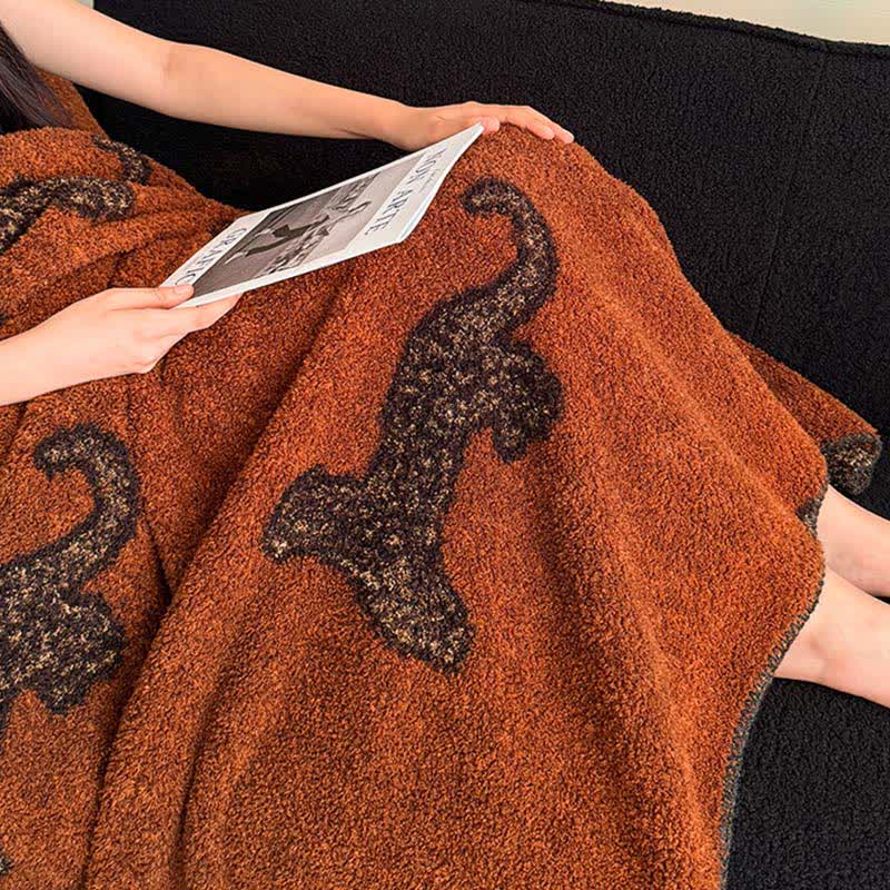 Ownkoti Vintage Leopard Fluffy Throw Blanket - image 9