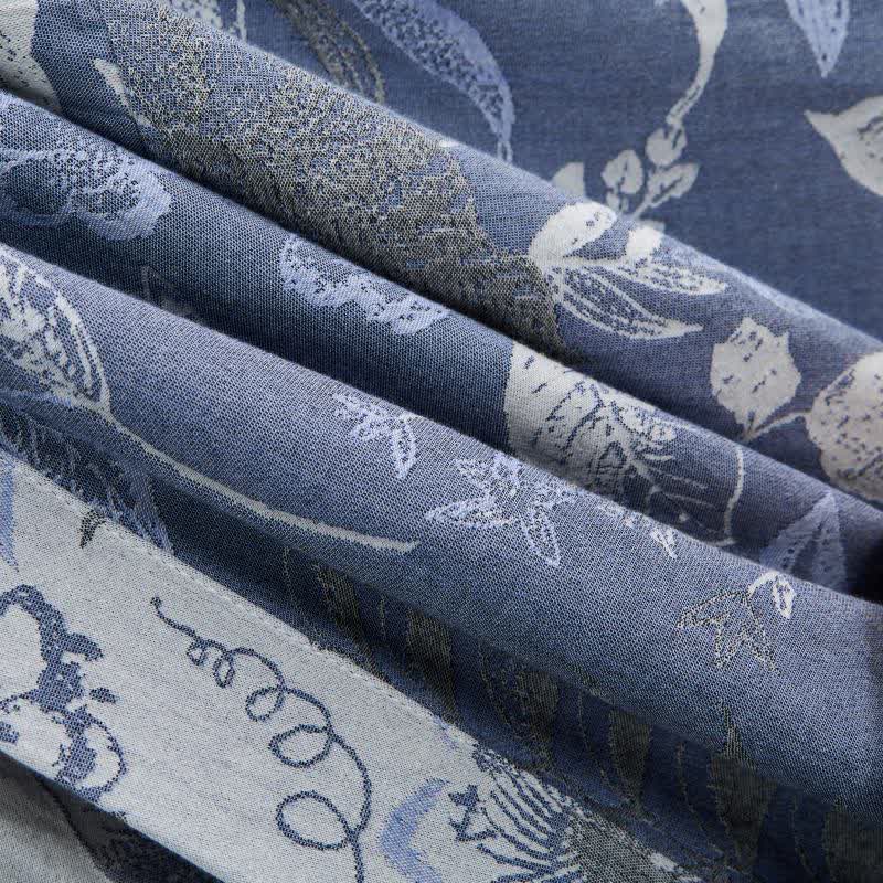 Ownkoti Pastoral Leaf Cotton Gauze Kimono Robe - image 7