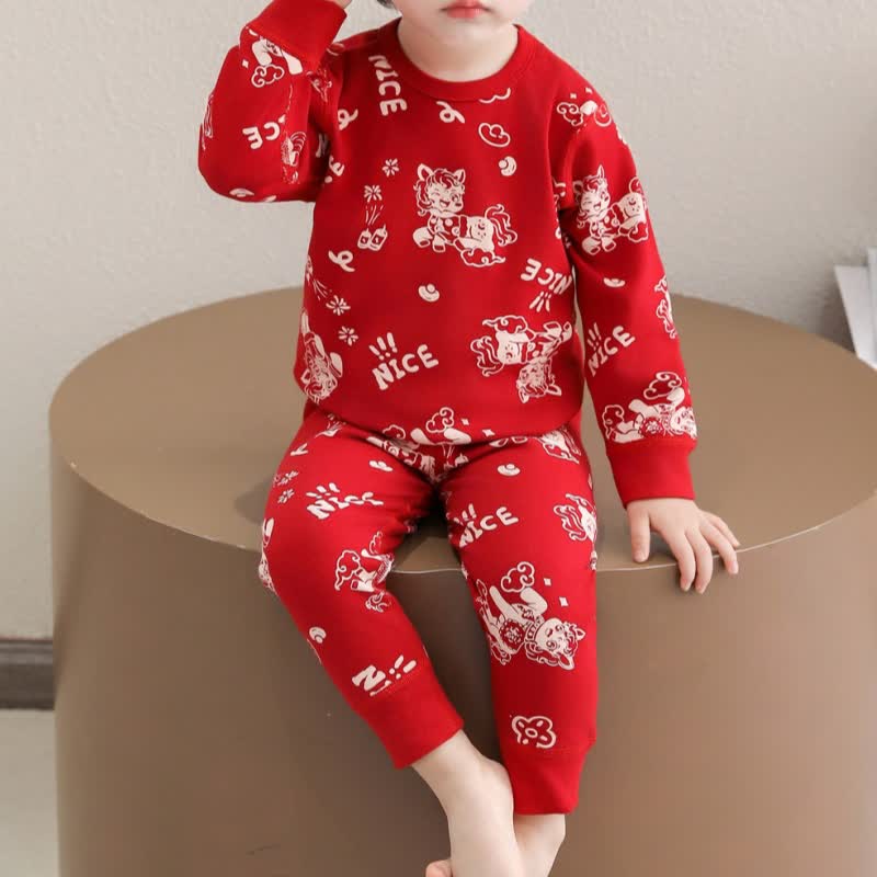 Ownkoti Festive Pony Cotton Kids Loungewear Set - image 2