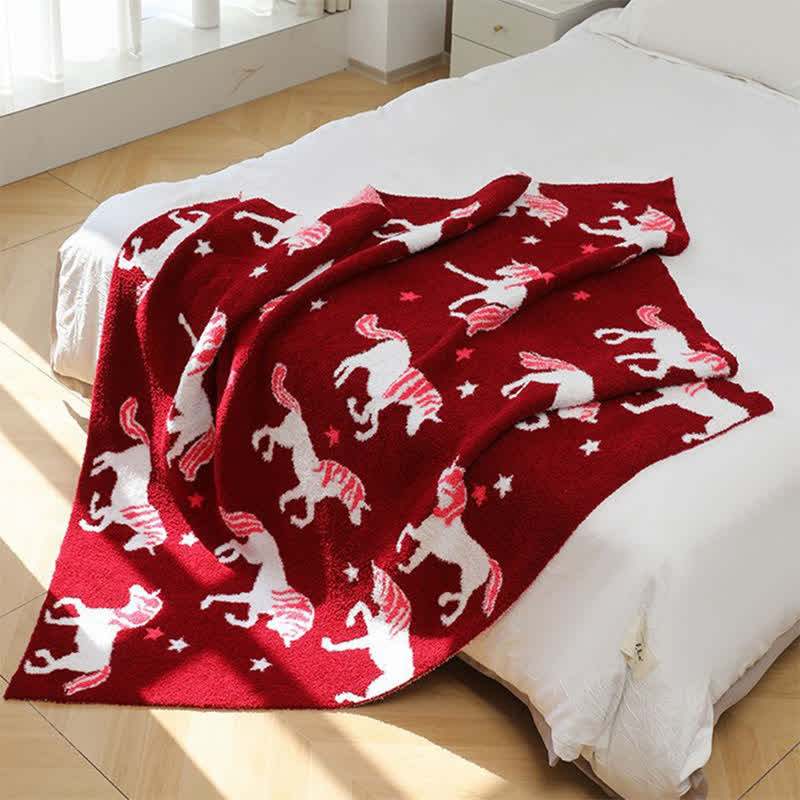 Ownkoti Ultra-Soft Unicorn Yarn Throw Blanket - image 4