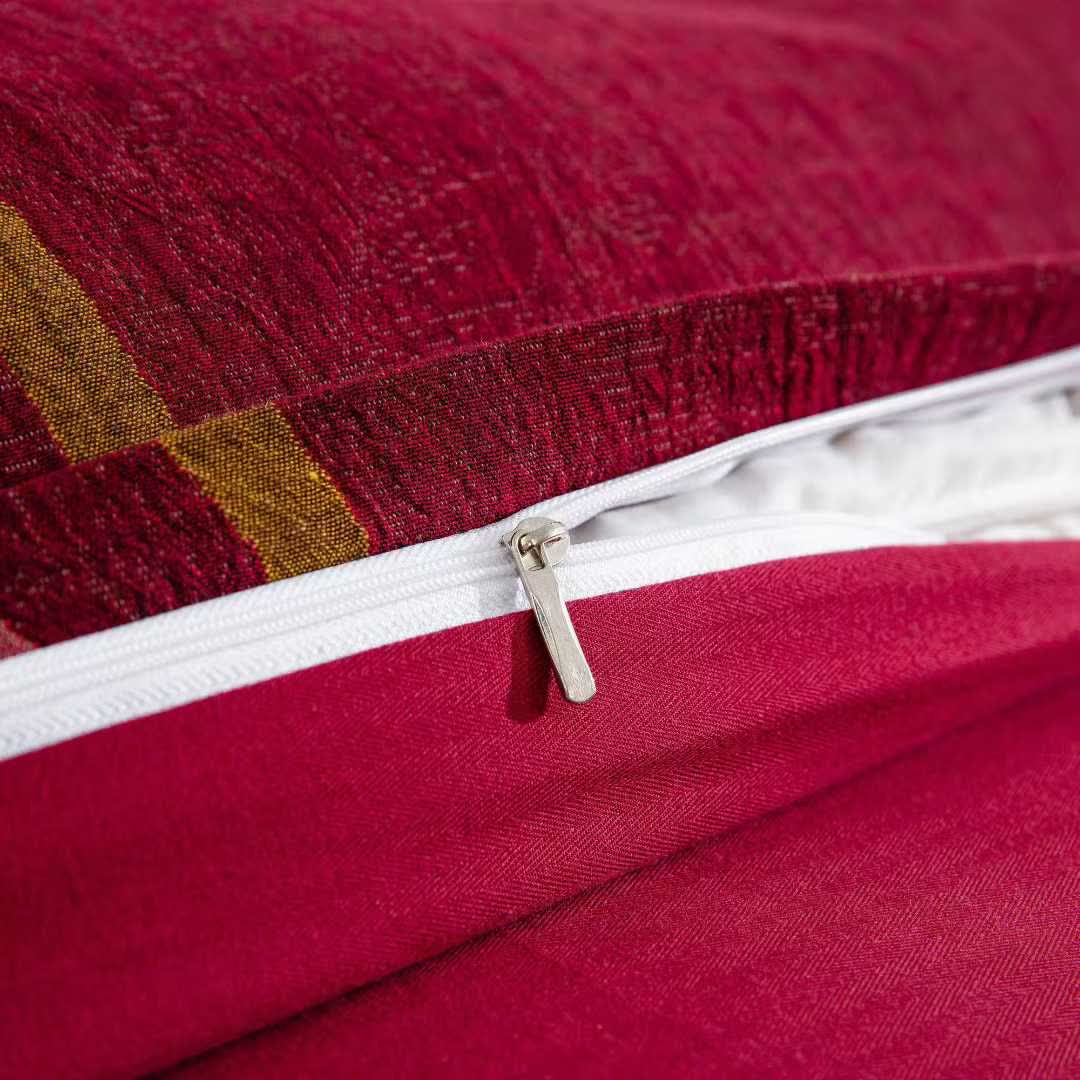 Ownkoti Red & Gold Ginkgo Leaf Cotton Bedding Set(4PCS) - image 7