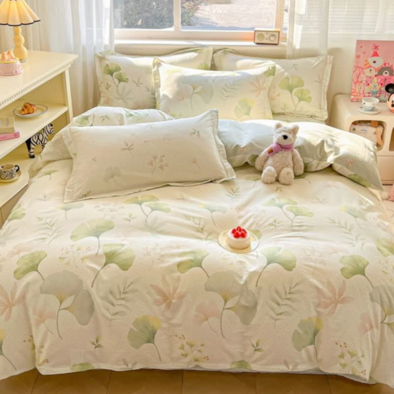 Ownkoti Fresh Rustic Ginkgo Leaf Cotton Bedding - image 3