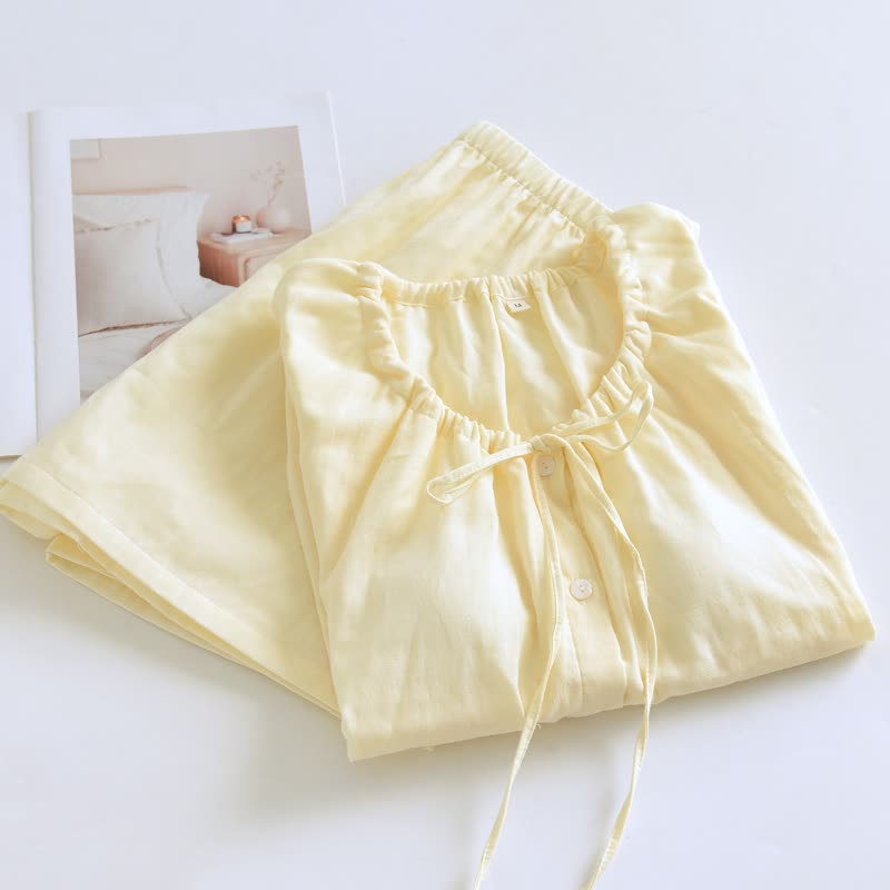 Ownkoti Solid Cotton Lace Trim Tank Pajamas - image 23