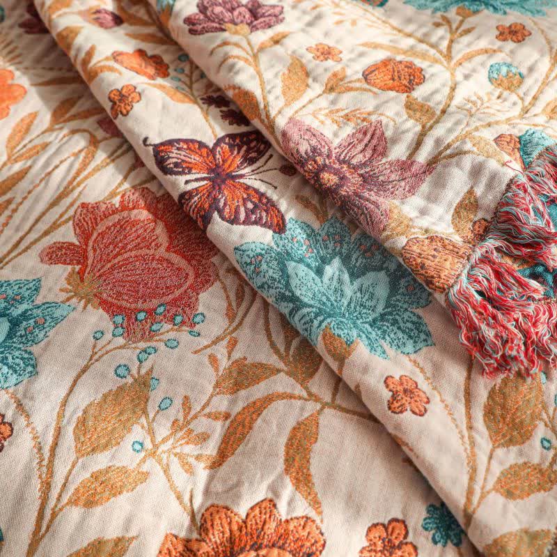 Ownkoti Pastoral Butterfly Cotton Tassel Quilt - image 7