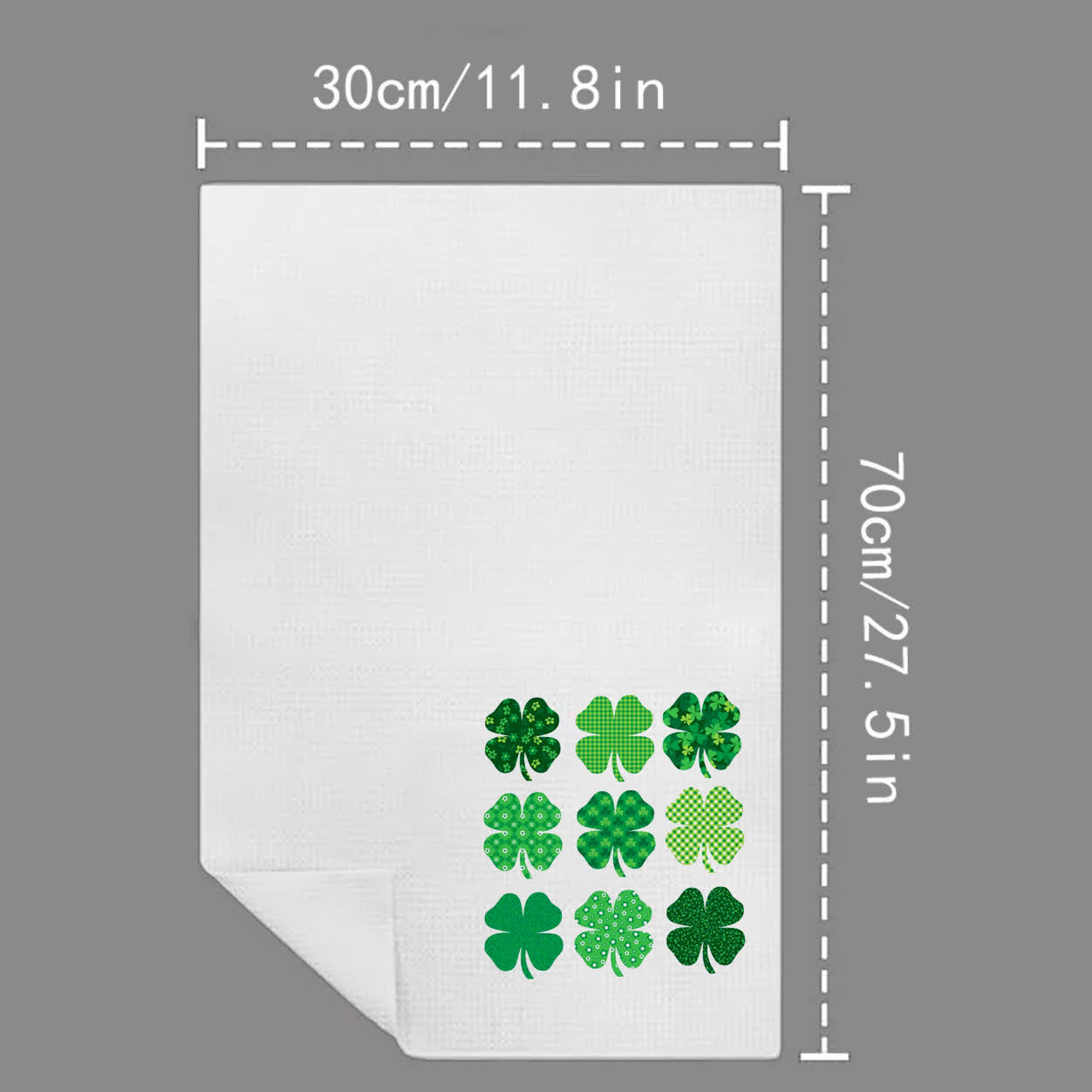 Ownkoti Clover Print Waffle Cotton Kitchen Towel - image 2