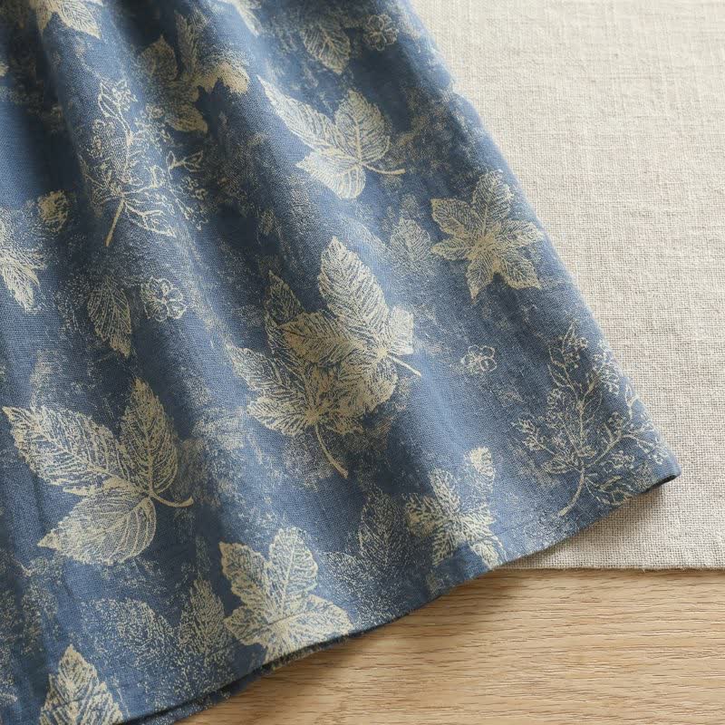 Ownkoti Oriental-Inspired Leaf Cotton Nightgown - image 5