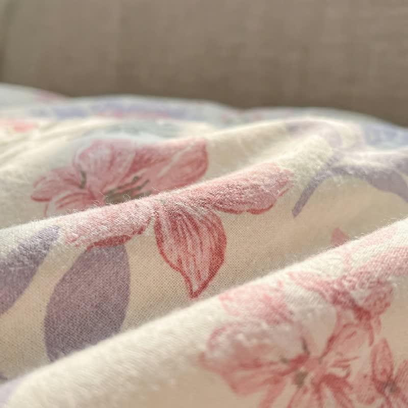 Ownkoti Pastoral Floral & Leaf Cotton Bedding Set(4PCS) - image 6