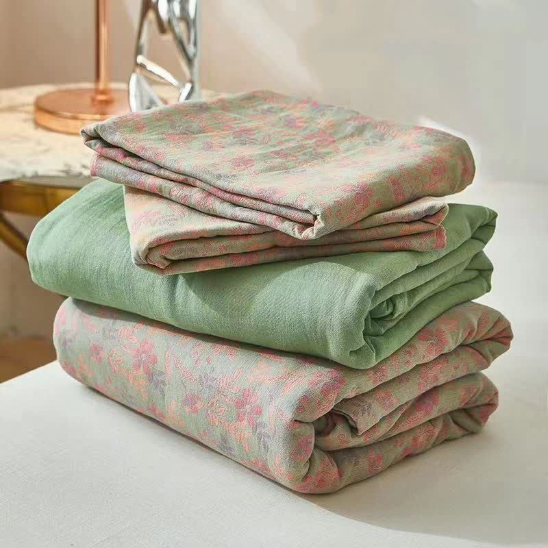 Ownkoti Cottage Floral & Leaf Cotton Double Gauze Bedding - image 5