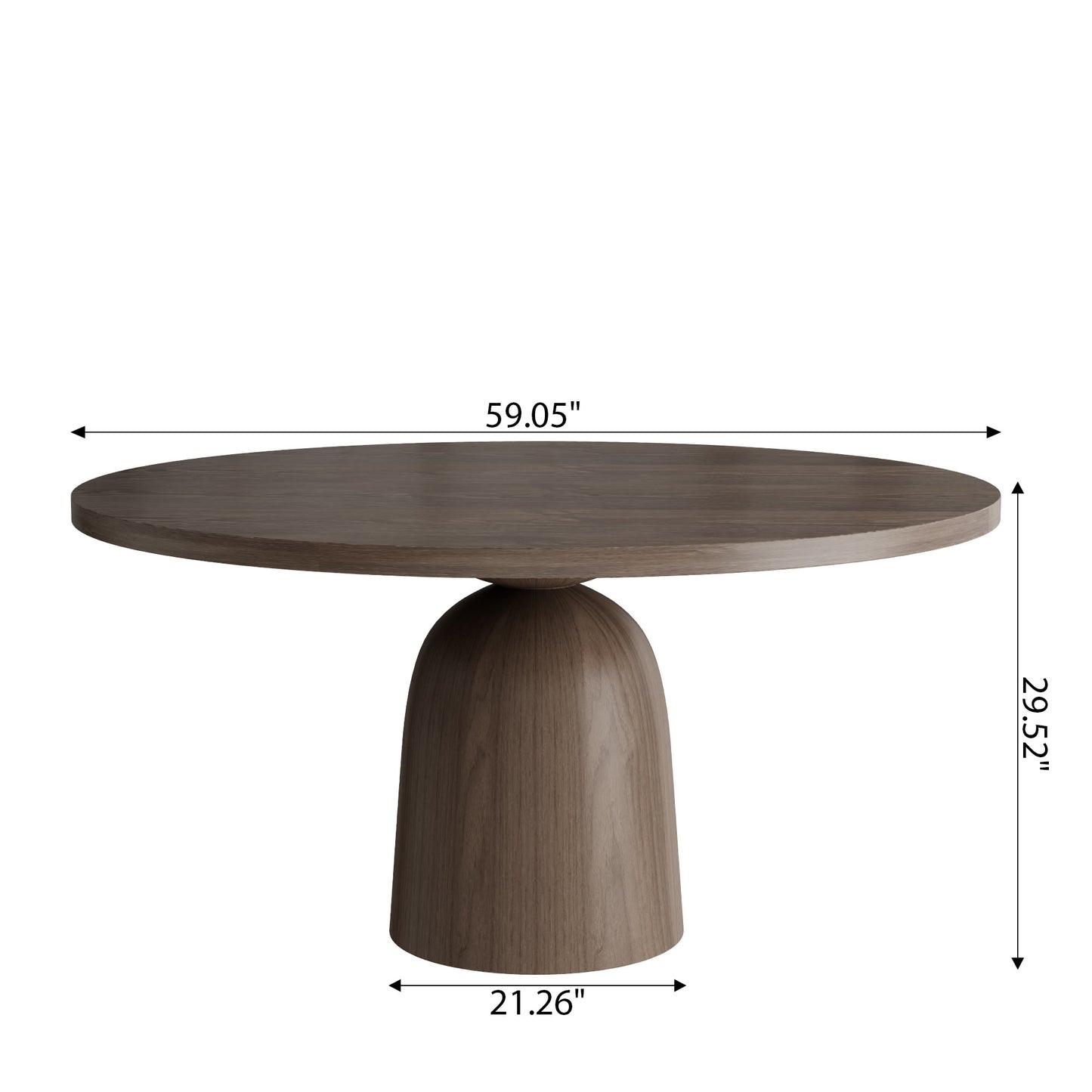 Ownkoti Light Gray Round Dining Table For 4/6/8 Mid Century Modern Dining Tables - image 21