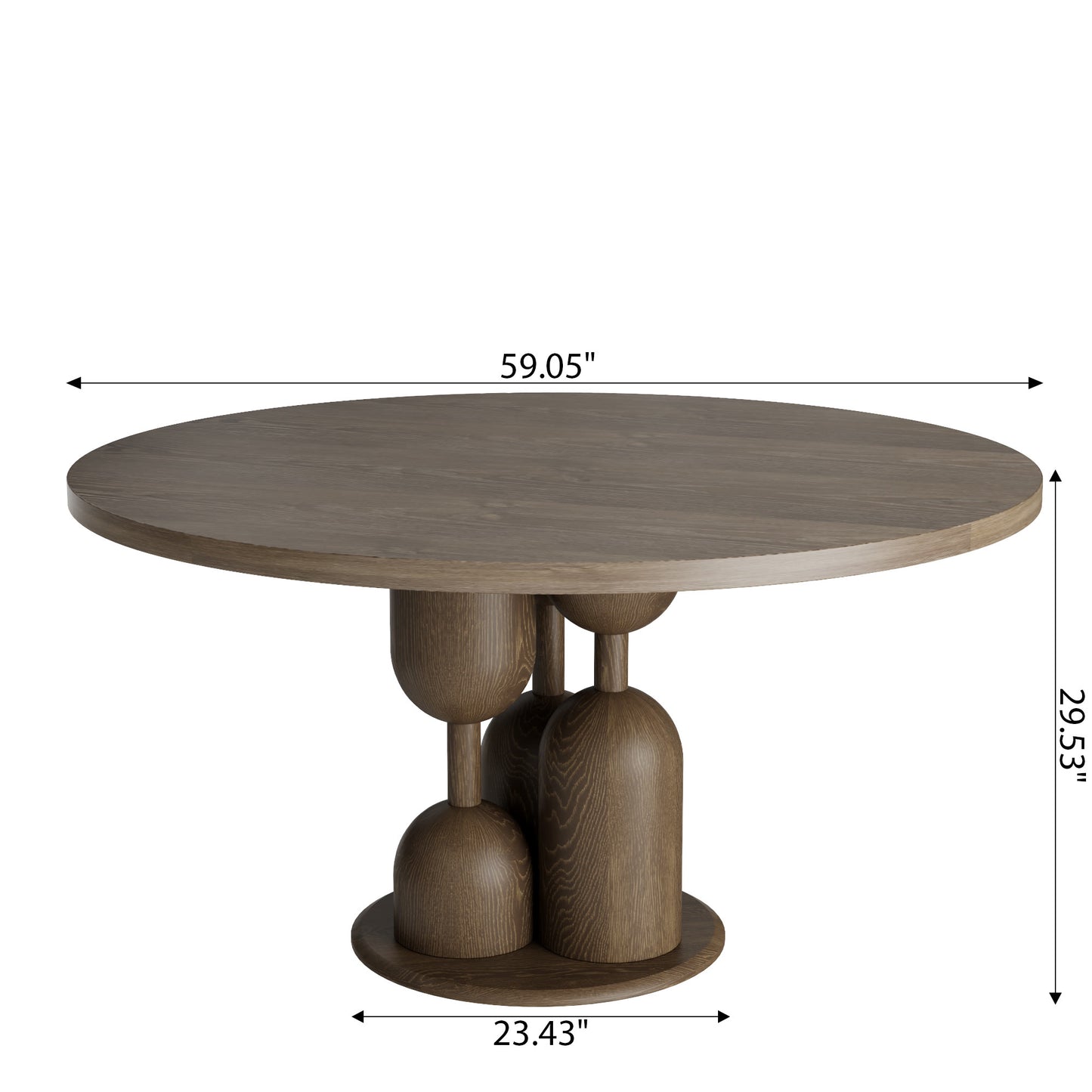 Ownkoti Goblet-shaped Base Round Kitchen Table For 4/6/8 - image 18