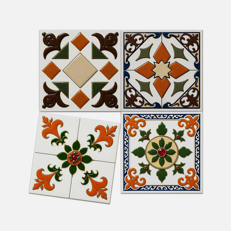 Ownkoti Orange & Green Peel and Stick Wall Sticker (24PCS) - image 13