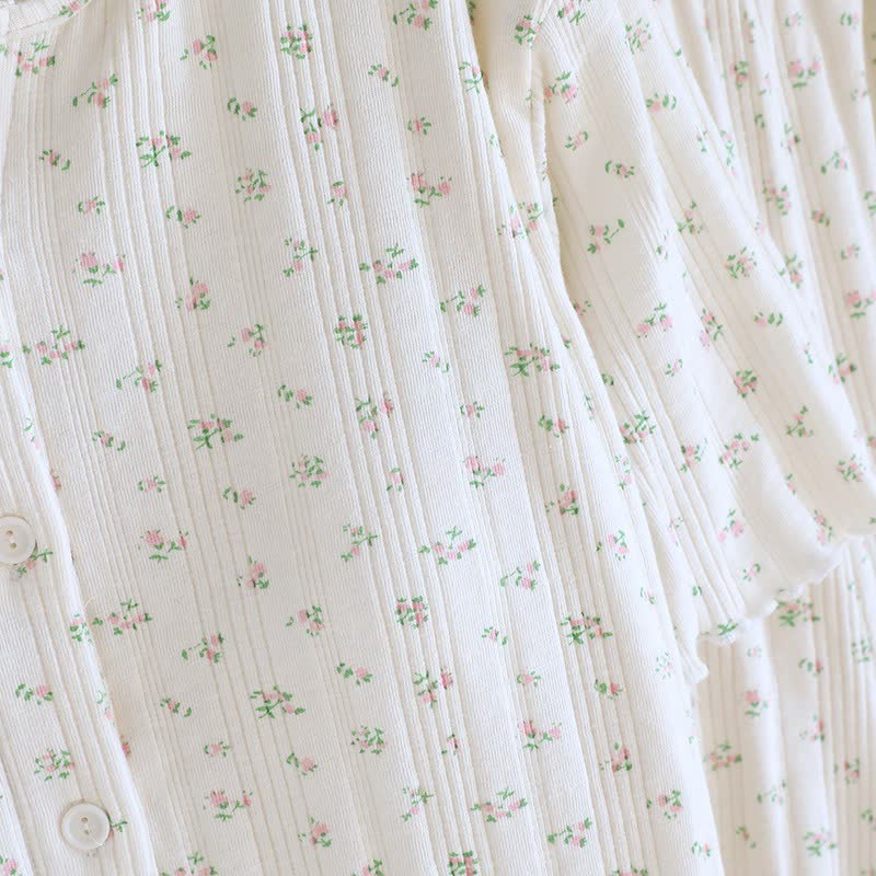 Ownkoti Pastoral Floral Cotton Jacquard Pajama Set - image 24