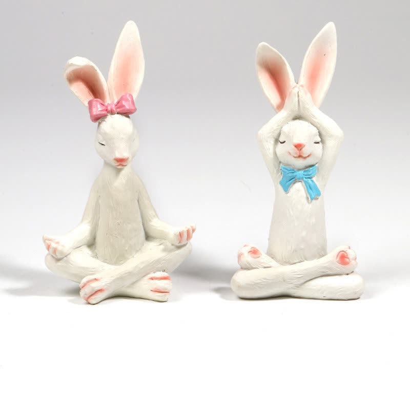 Ownkoti Resin Yoga Rabbit Garden Sculptures Set - image 11
