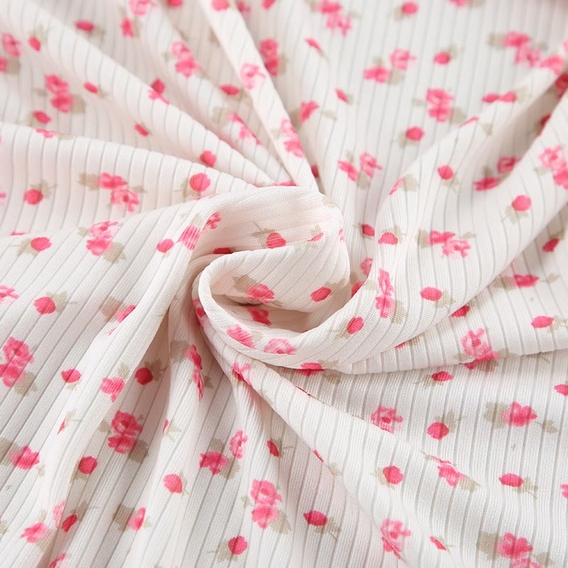 Ownkoti Floral Print Ruffle Knit Pajama Robe - image 14