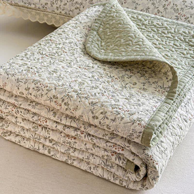 Ownkoti Elegant French Floral Quilted Bedspread - image 5