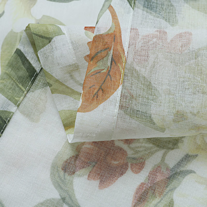 Ownkoti Refresh Floral Rod Pocket Cotton Linen Curtain - image 7