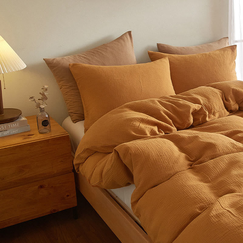 Ownkoti Simple Cotton Gauze Duvet Cover Set(3PCS) - image 12