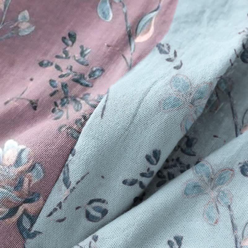 Ownkoti Double Gauze Blooming Floral Cotton Kimono Robe - image 7
