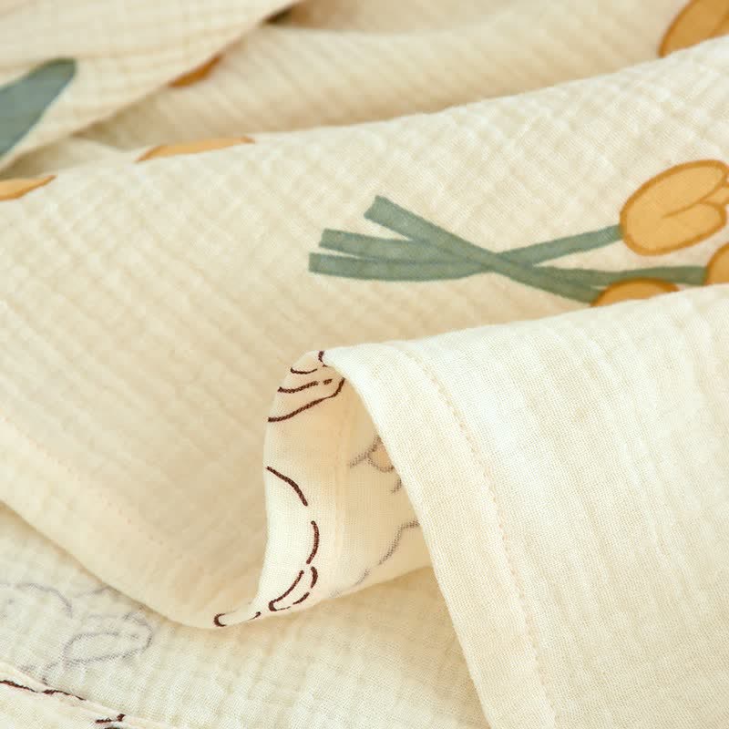 Ownkoti Tulip & Bunny Cotton Gauze Pajama Set - image 14