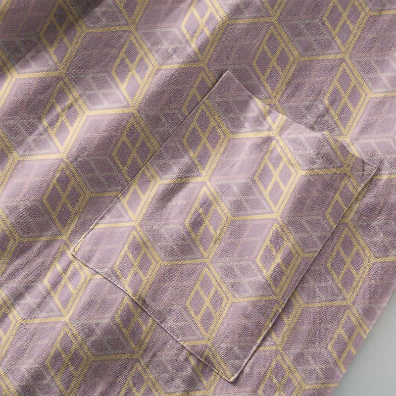 Ownkoti Geometric Hexagon Cotton Double Gauze Robe - image 6