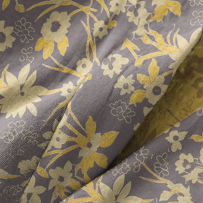 Ownkoti Vintage Rustic Floral Cotton Jacquard Robe - image 27
