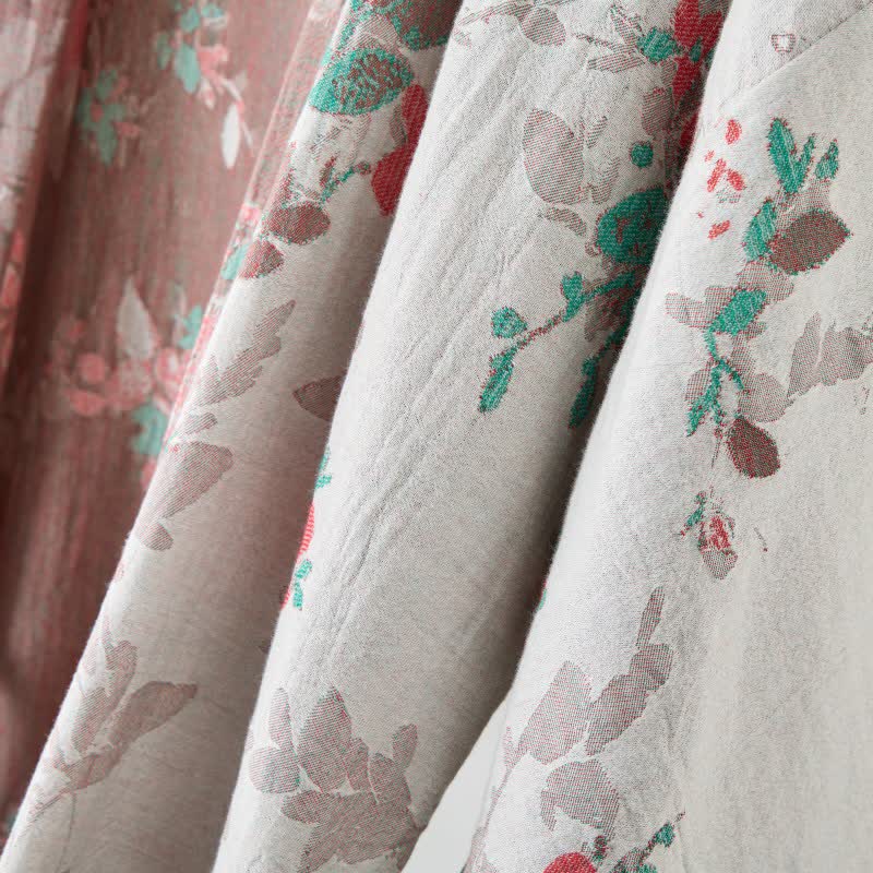 Ownkoti Vintage Floral Cotton Gauze Kimono Robe - image 13