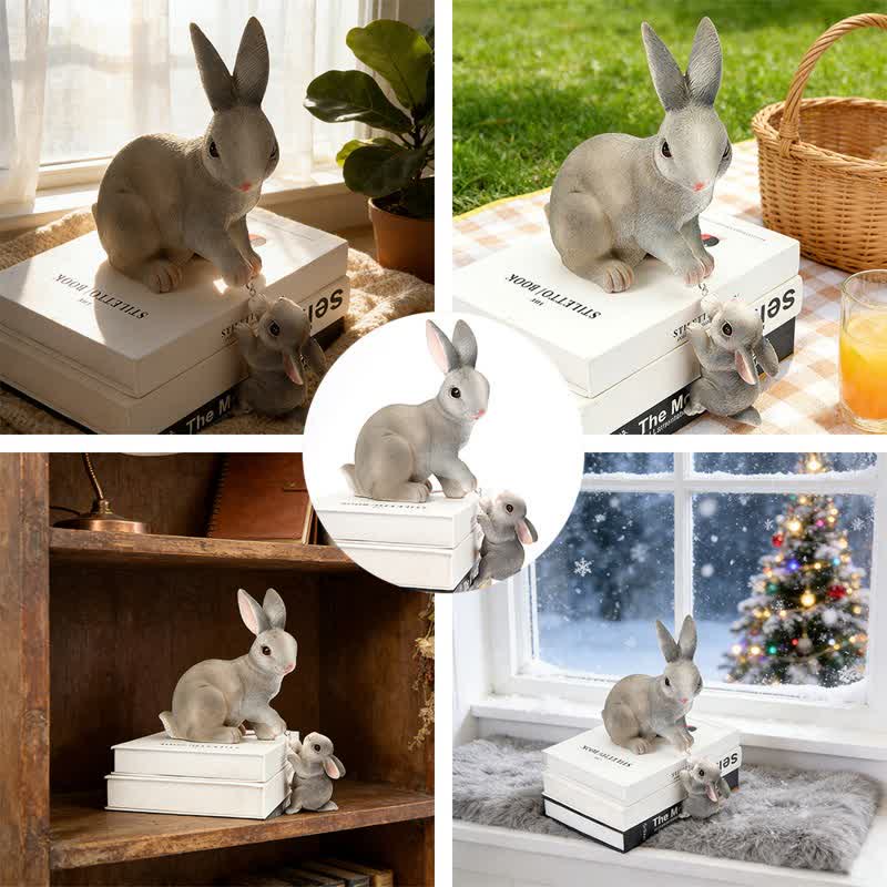 Ownkoti Resin Mother and Baby Bunny Decor - image 17