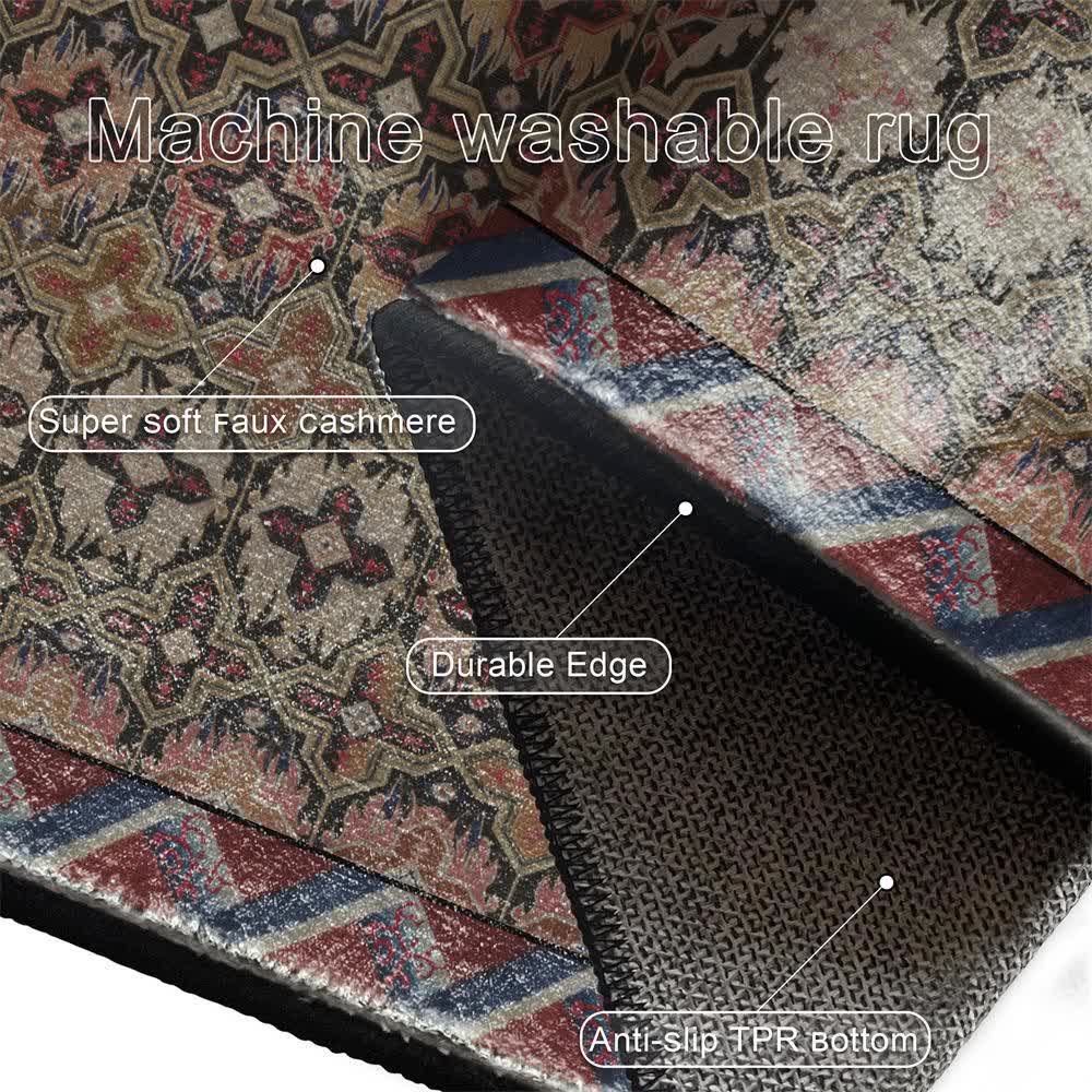 Ownkoti Vintage Persian Geometric Non-Slip Area Rug - image 6