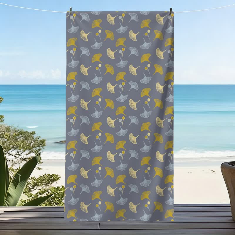 Ownkoti Botanical Ginkgo Leaf Beach Towel - image 15