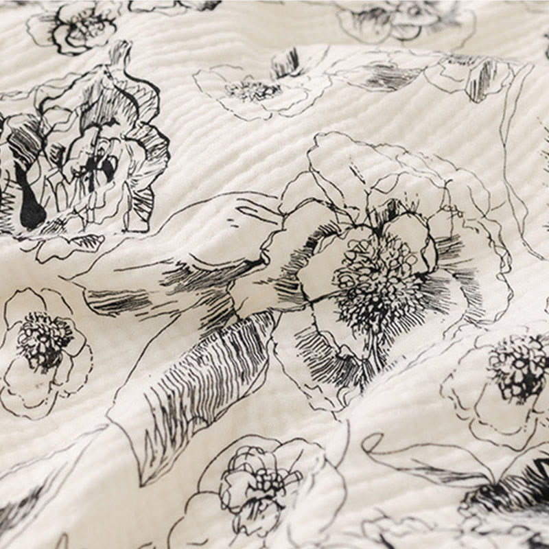 Ownkoti Artistic Ink Floral Cotton Camisole Nightgown - image 9