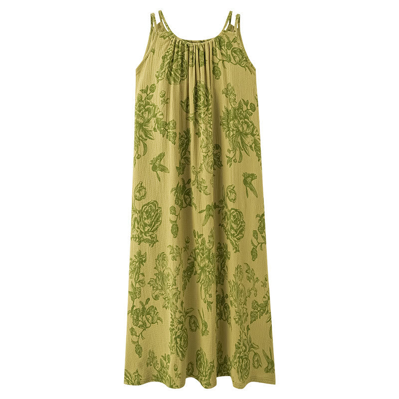 Ownkoti Green Floral Pure Cotton Camisole Nightgown - image 9