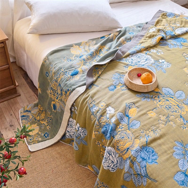 Ownkoti Rose Jacquard Pure Cotton Quilt Blanket - image 4