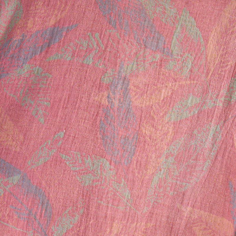 Ownkoti Artistic Leaf Short Sleeve Cotton Robe - image 6