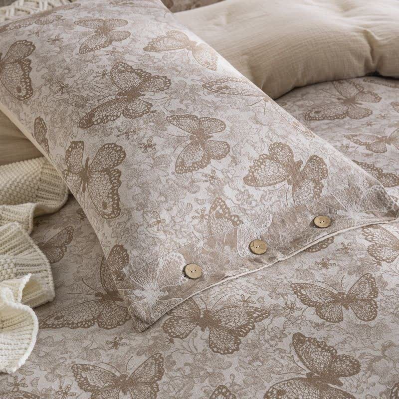 Ownkoti Pastoral Butterfly Cotton Gauze Bedding Set(4PCS) - image 3