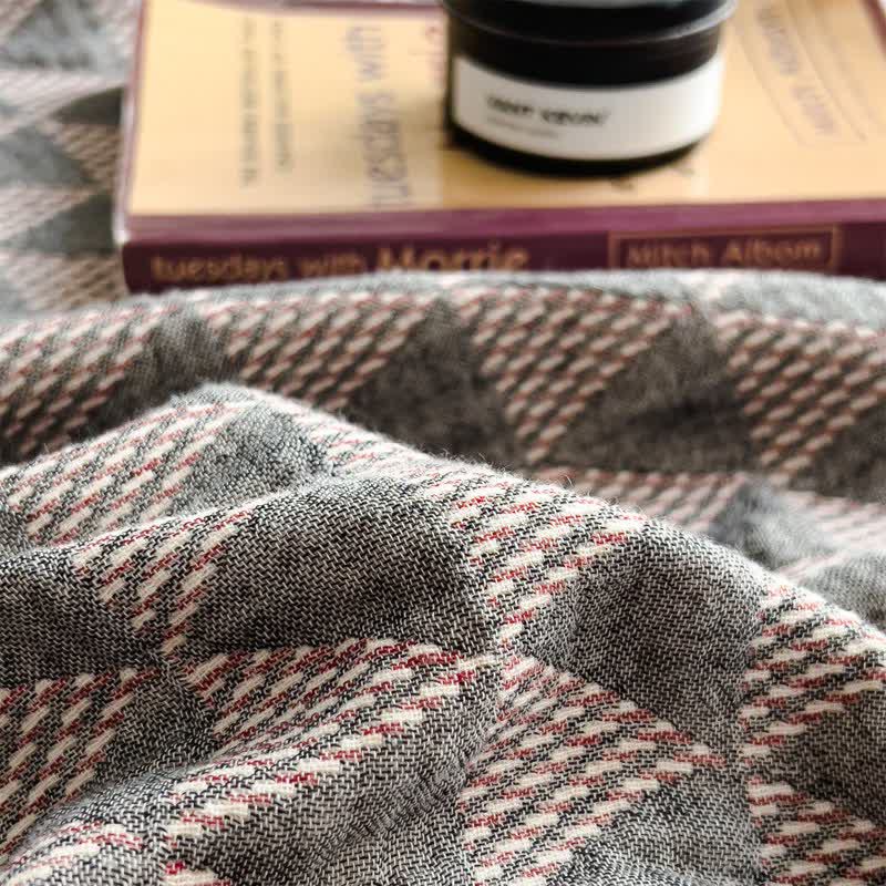 Ownkoti Geometric Triangle Cotton Gauze Quilt Blanket - image 4