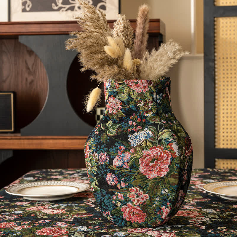 Ownkoti Garden Artistic Fabric Vase Tabletop Ornament - Black - 3"W x 8"L x 12"H - image 6