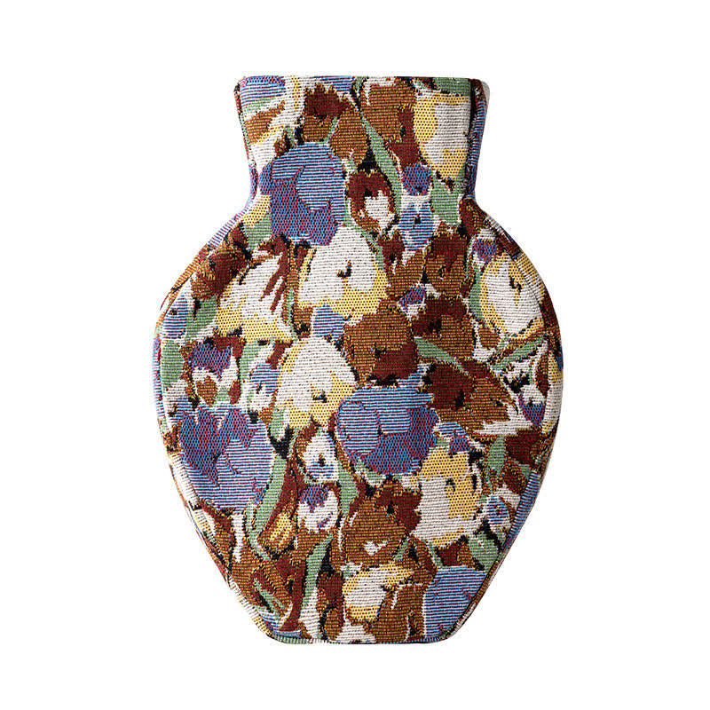Ownkoti Vintage Creative Floral Fabric Wrapped Vase - Brown - 3"W x 8"L x 12"H - image 10