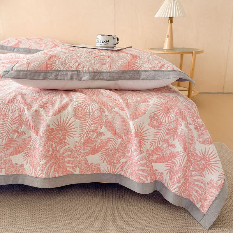 Ownkoti Cotton Jungle Leaf Muslin Quilt Blanket - image 8