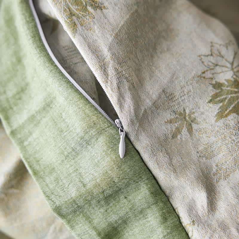 Ownkoti Refresh Leaf Cotton Double Gauze Bedding Set(4PCS) - image 16