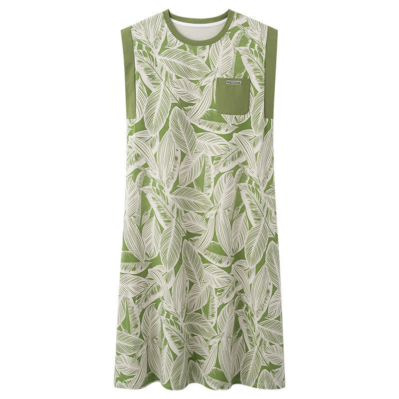 Ownkoti Botanical Cotton Sleeveless Lounge Dress - image 7