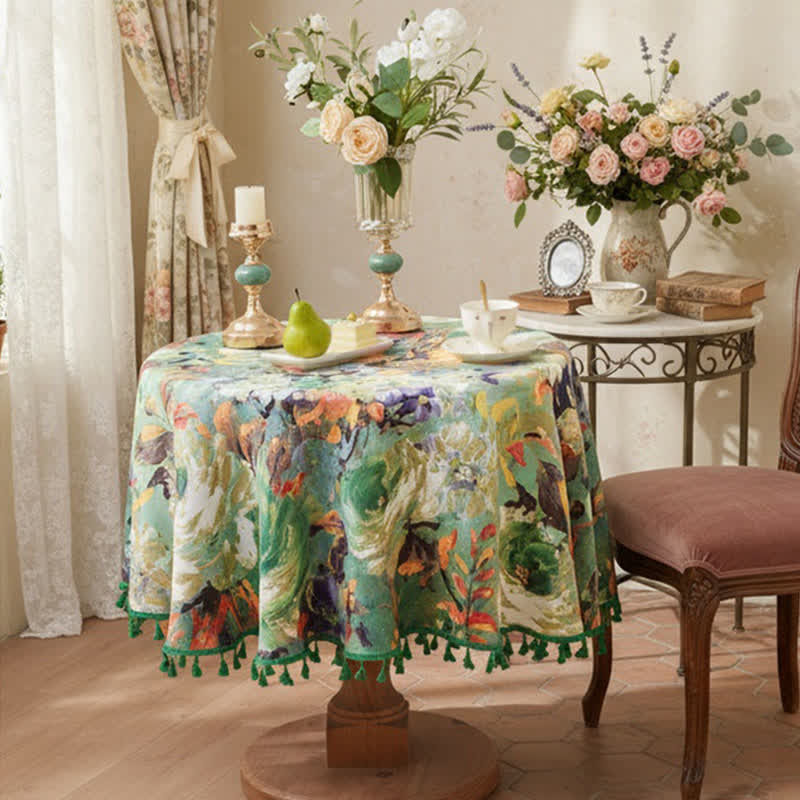 Ownkoti Impressionist Oil Painting Jacquard Tablecloth - image 12