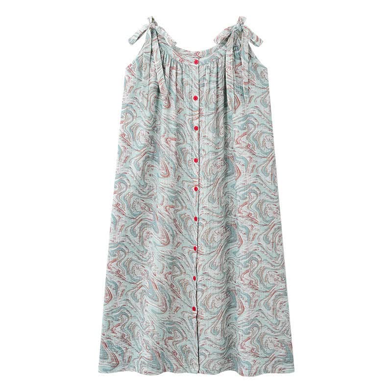 Ownkoti Blue Artistic Wave Camisole Nightgown - image 10