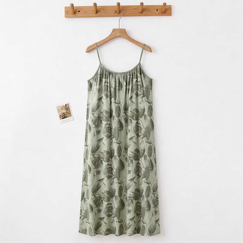 Ownkoti Artistic Green Leaf Camisole Nightgown - image 4