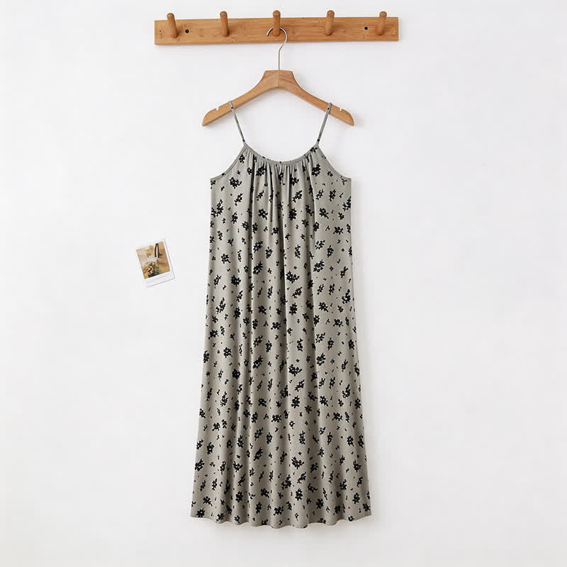 Ownkoti Vintage Floral Leaf Camisole Nightgown - image 4