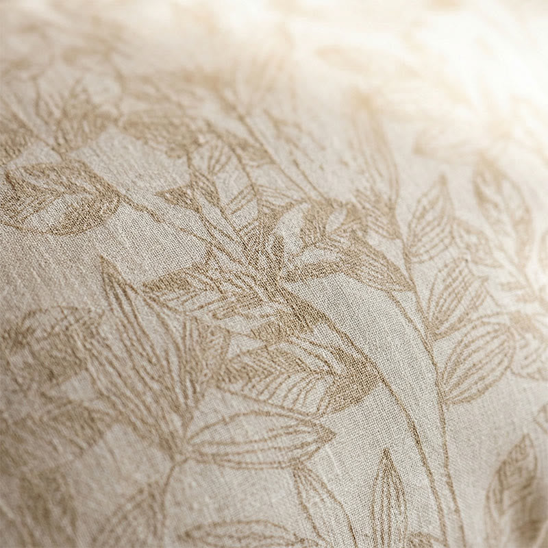 Ownkoti Rustic Floral Linen Button Pillowcases (2PCS) - image 1